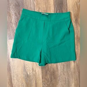 Skies Are Blue High Waist Green Shorts